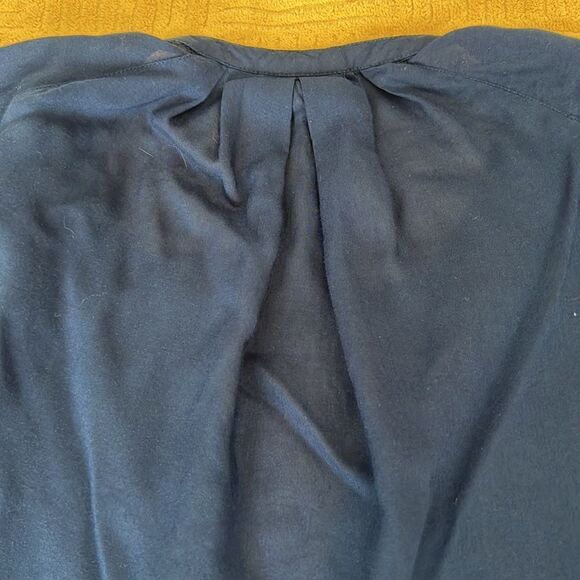 Converse one star sleeveless blue black & white print front solid blue back GUC - Picture 4 of 9